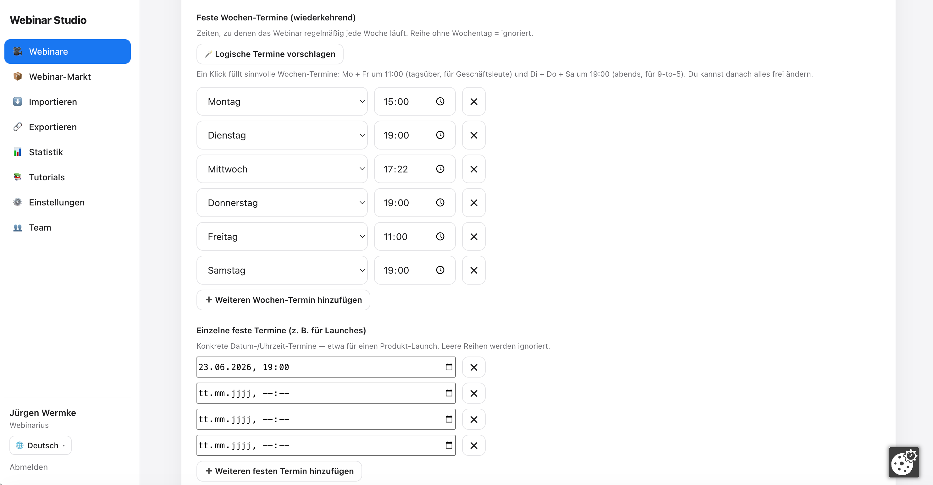 Step 2 — dates and Offer ends on